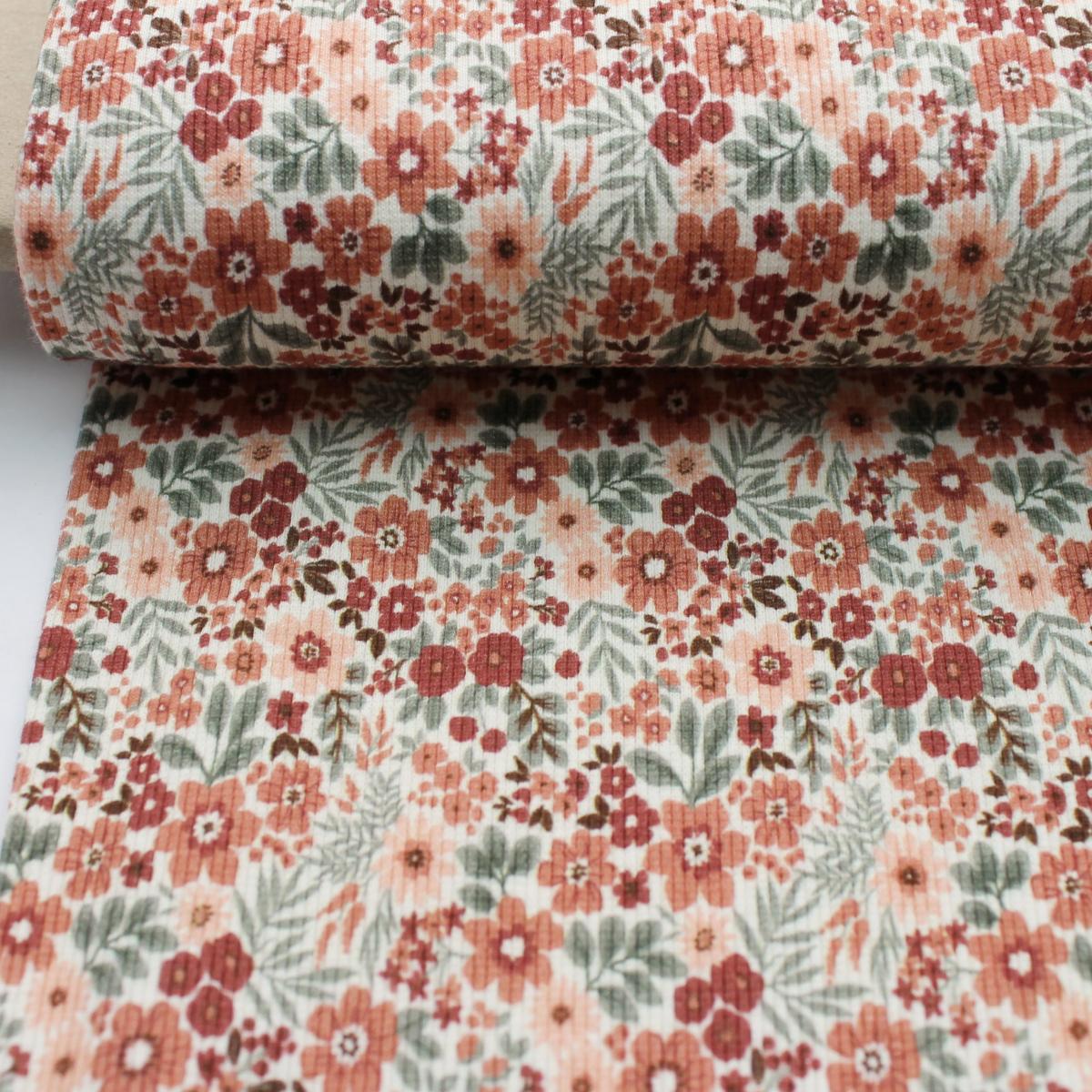 Rippjersey "Blumen"